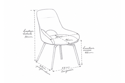 Chaise Crabe Crème - lot de 2 – Image 5