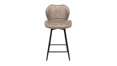 Alternative view of Tabouret Burak Taupe - lot de 2